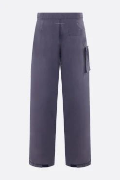 Pantaloni>MM6 pantalone a gamba dritta in misto cotone Blu