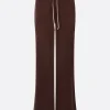 Pantaloni>RICK OWENS pantalone Bias in raso Marrone