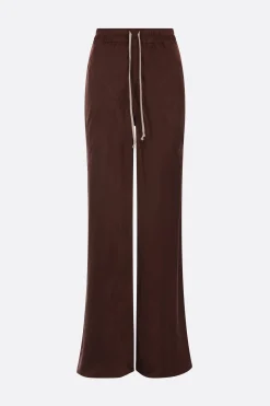 Pantaloni>RICK OWENS pantalone Bias in raso Marrone