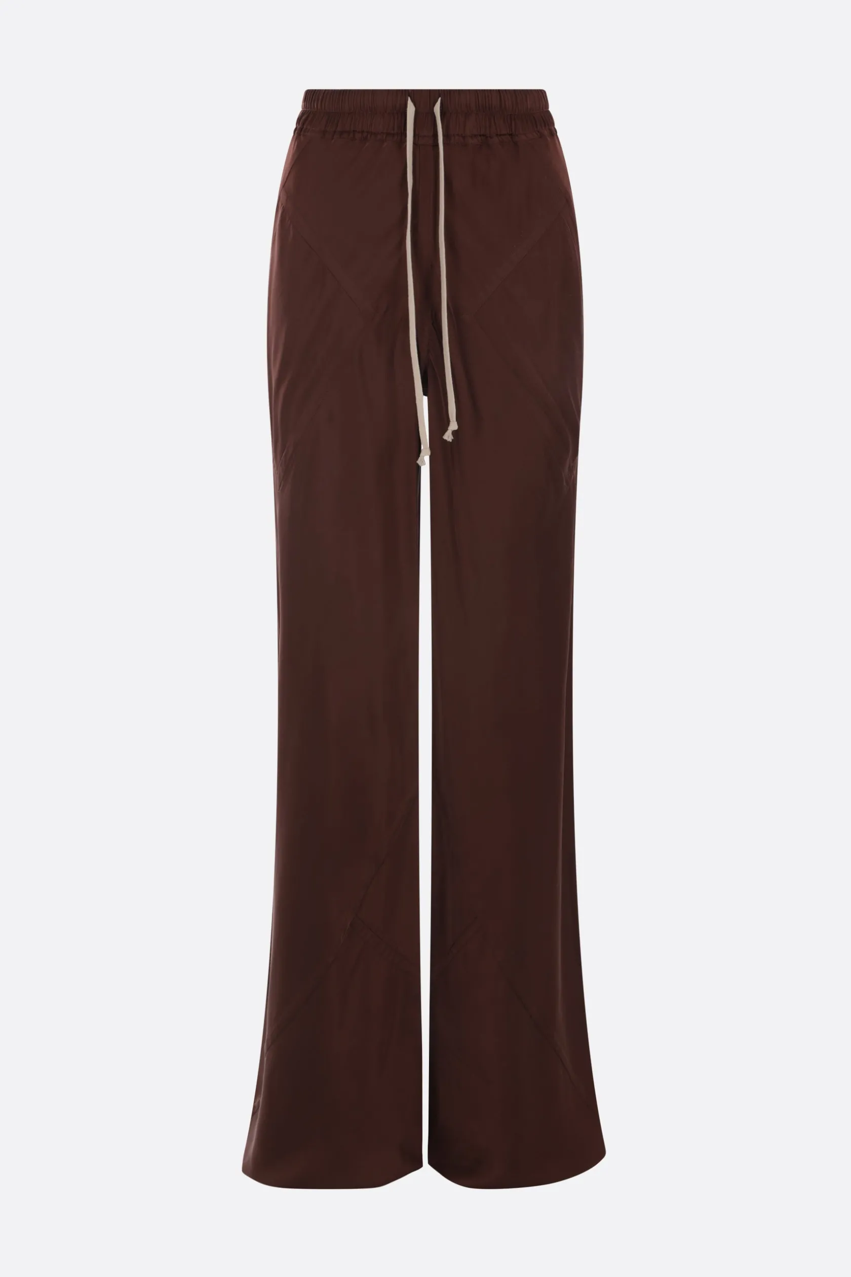 Pantaloni>RICK OWENS pantalone Bias in raso Marrone