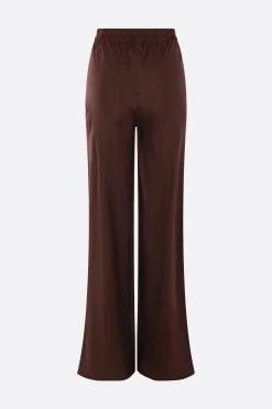 Pantaloni>RICK OWENS pantalone Bias in raso Marrone