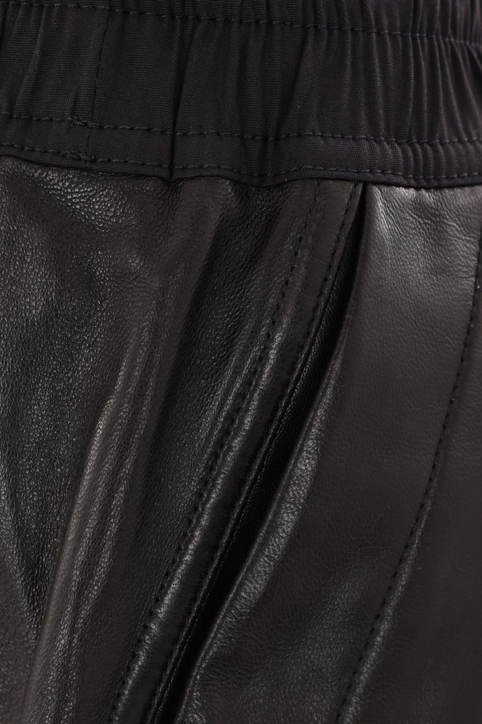 Pantaloni>RICK OWENS pantalone boxer Fog in nappa Nero