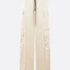 Pantaloni>RICK OWENS pantalone cargo Belas in raso Bianco