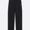 Pantaloni>SACAI pantalone cargo in misto lana con cintura Nero