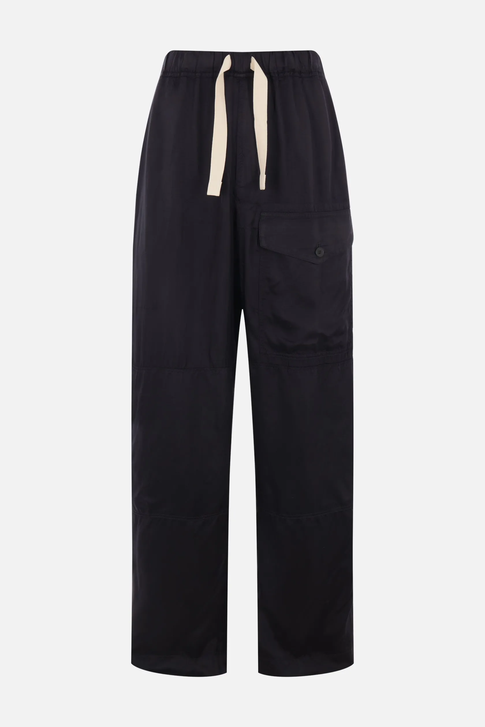 Pantaloni>DRIES VAN NOTEN pantalone cargo Pannoch in viscosa Blu