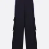 Pantaloni>DRIES VAN NOTEN pantalone cargo Piers in gabardine Blu