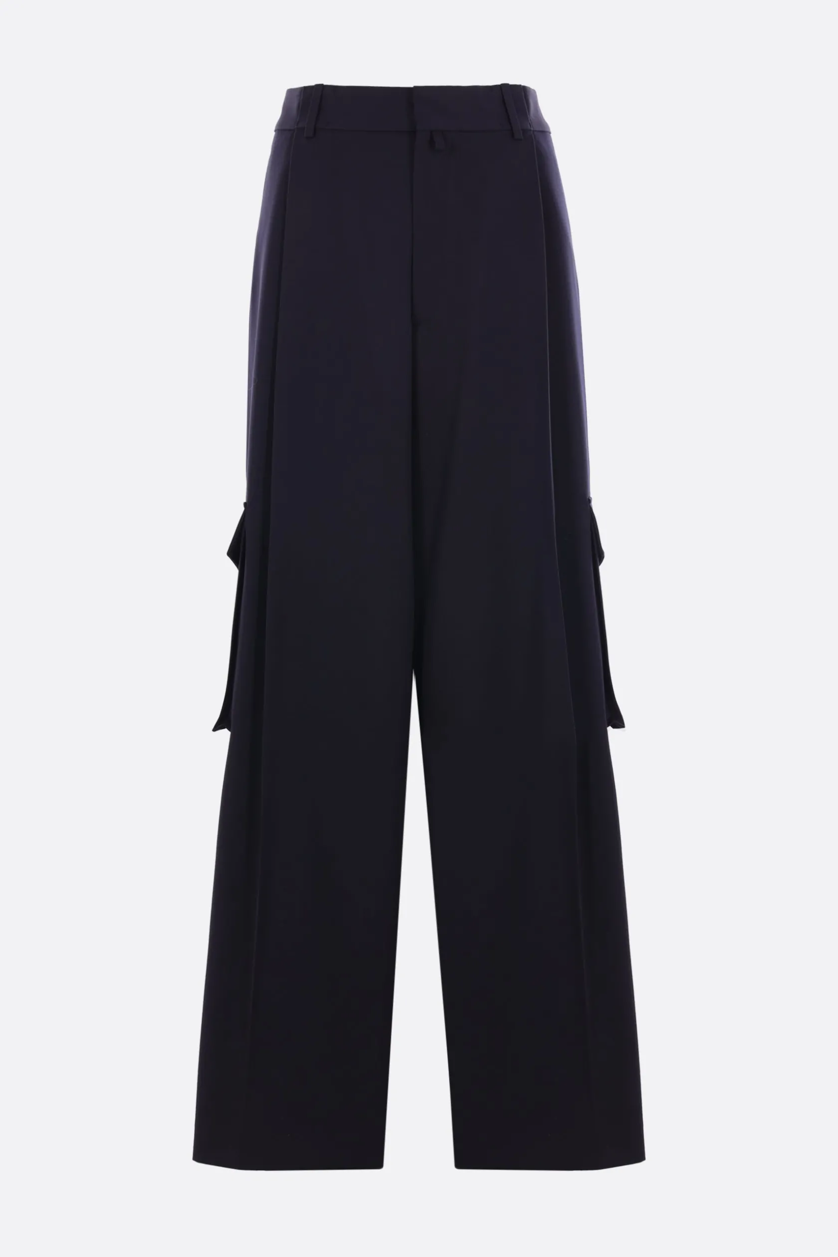 Pantaloni>DRIES VAN NOTEN pantalone cargo Piers in gabardine Blu
