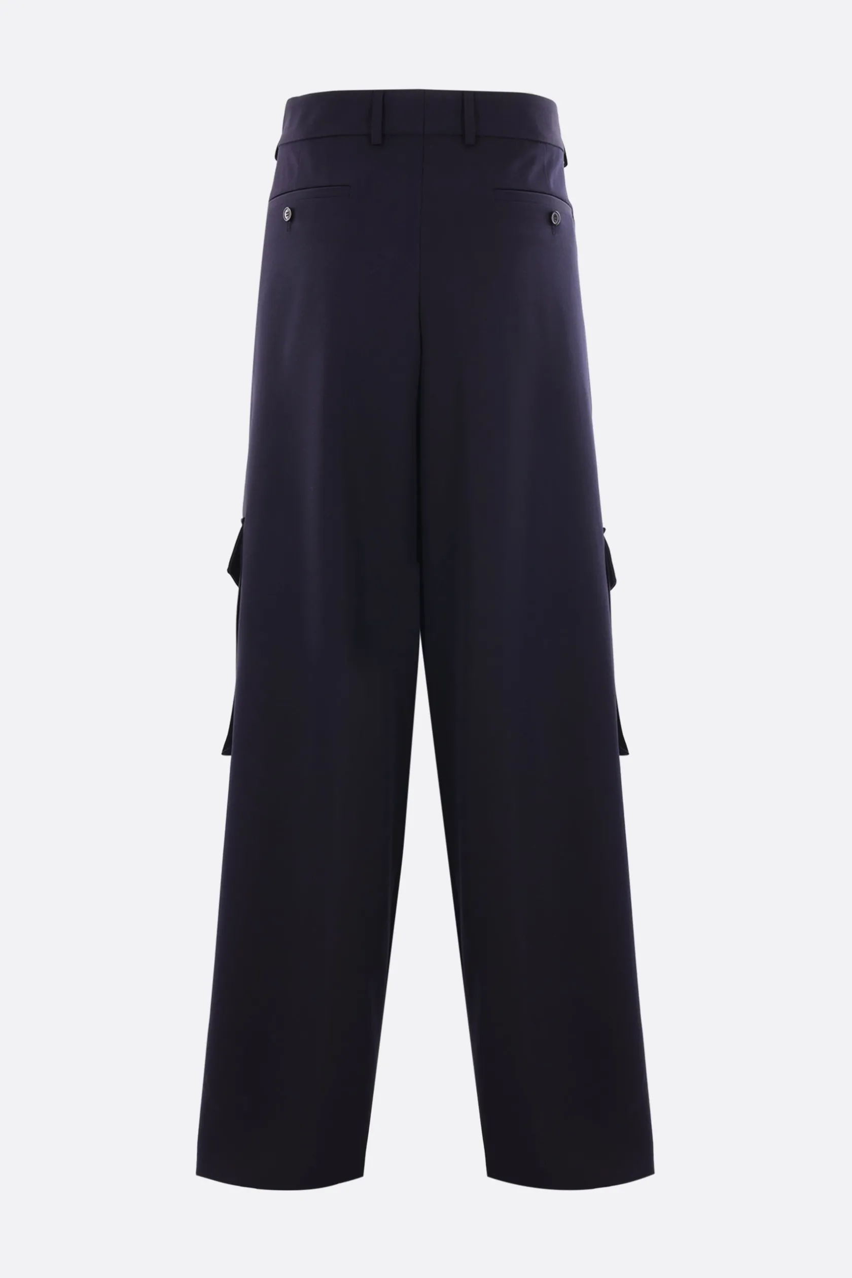 Pantaloni>DRIES VAN NOTEN pantalone cargo Piers in gabardine Blu