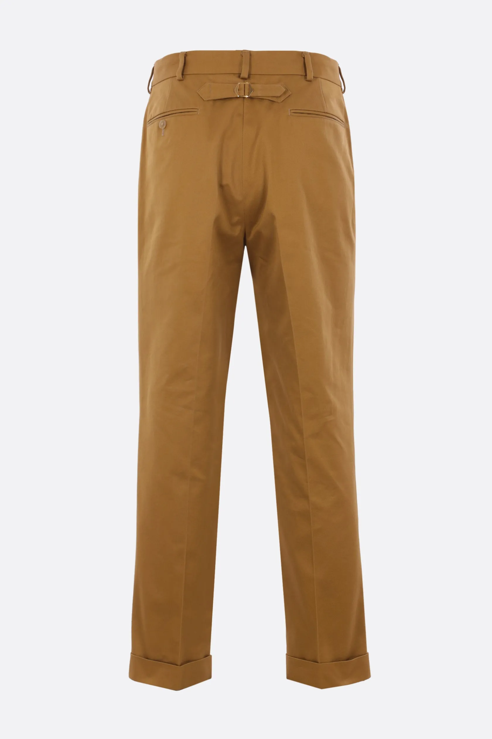 Pantaloni>J.PRESS pantalone chino in gabardine con risvolti Neutro