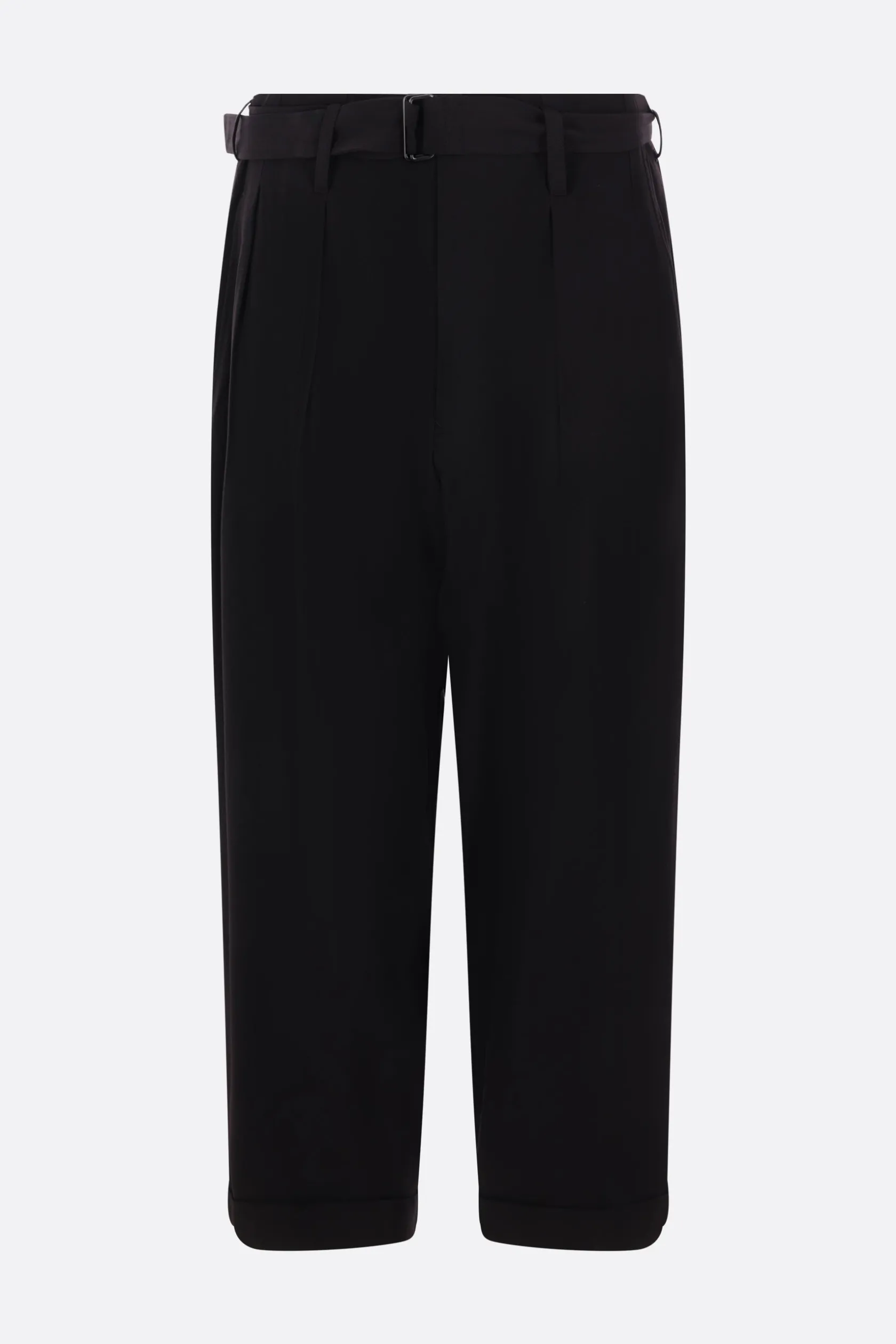 Pantaloni>YOHJI YAMAMOTO pantalone con pinces in gabardine Nero
