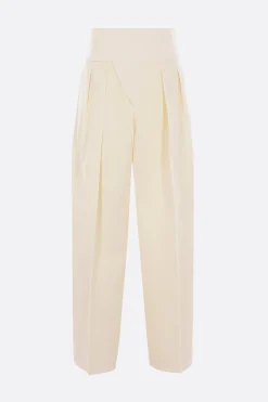 Pantaloni>JIL SANDER pantalone con pinces in misto seta Neutro
