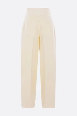 Pantaloni>JIL SANDER pantalone con pinces in misto seta Neutro