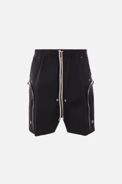 Pantaloni>RICK OWENS pantalone corto Bauhaus Bela in cotone stretch Nero