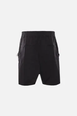 Pantaloni>RICK OWENS pantalone corto Bauhaus Bela in cotone stretch Nero