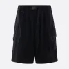 Pantaloni>Y-3 pantalone corto cargo in twill Nero