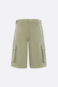 Pantaloni>MAISON KITSUNÉ pantalone corto cargo in denim con cintura Verde