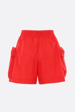 Pantaloni>SIMONE ROCHA pantalone corto cargo in nylon Rosso