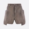Pantaloni>RICK OWENS DRKSHDW pantalone corto cargo Stefan in canvas Grigio