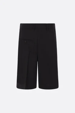 Pantaloni>MM6 pantalone corto destrutturato in lana Nero
