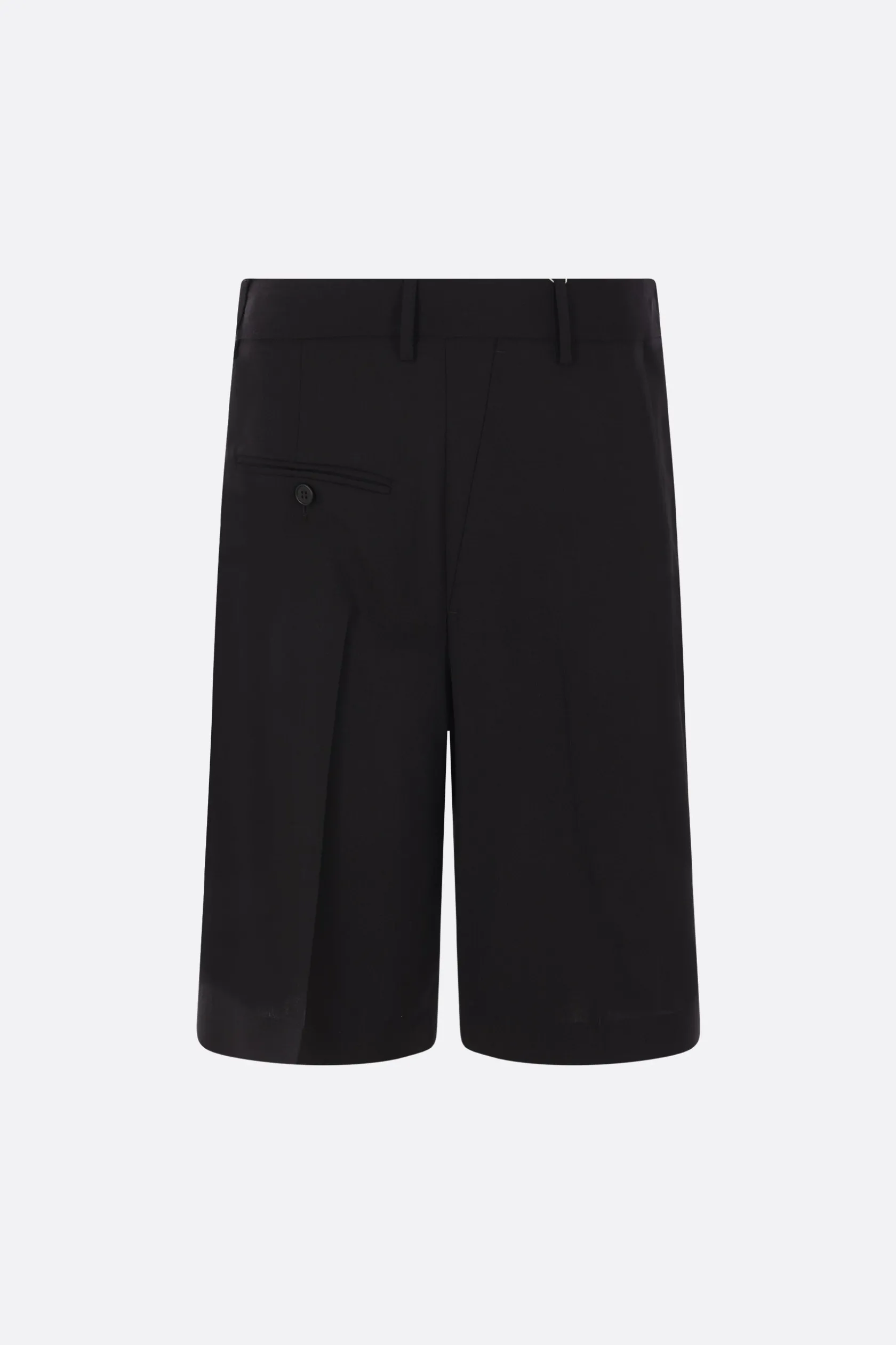 Pantaloni>MM6 pantalone corto destrutturato in lana Nero