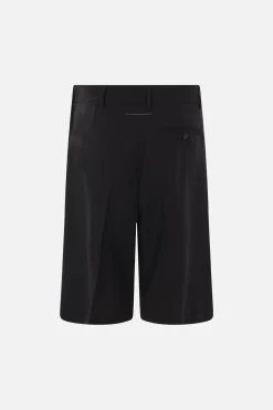 Pantaloni>MM6 pantalone corto destrutturato in lana Nero
