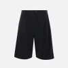 Pantaloni>BLACK COMME des GARÇONS pantalone corto in drill Nero
