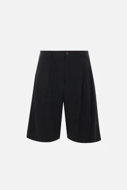 Pantaloni>BLACK COMME des GARÇONS pantalone corto in drill Nero