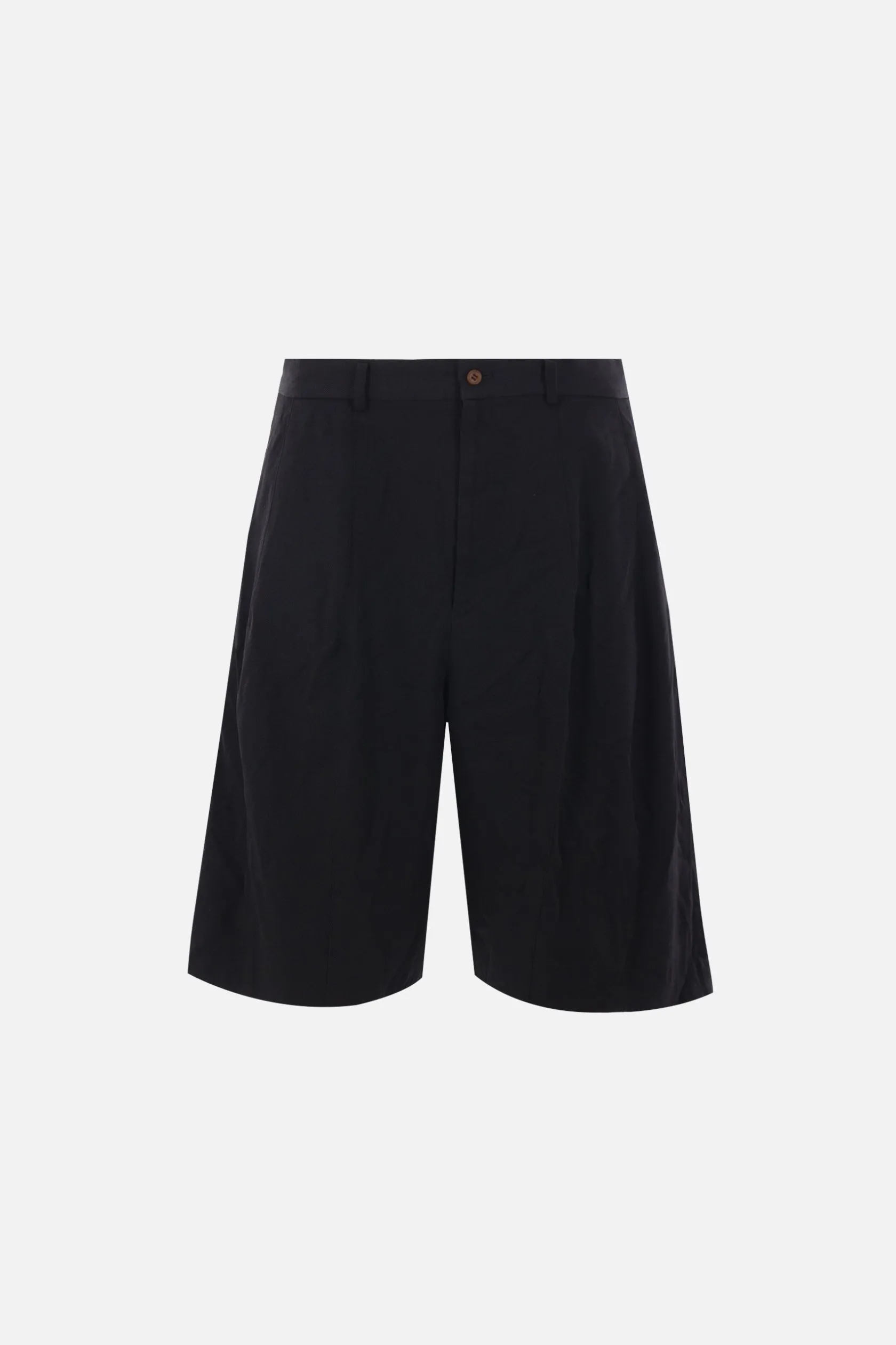 Pantaloni>BLACK COMME des GARÇONS pantalone corto in drill Nero