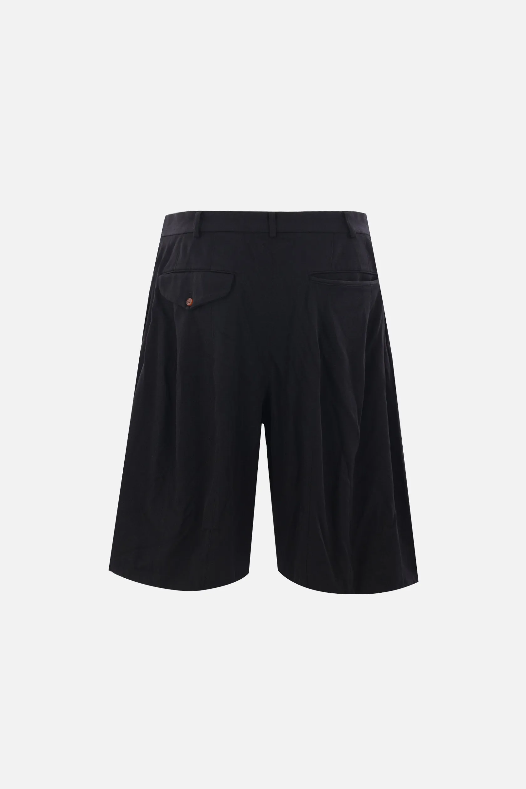 Pantaloni>BLACK COMME des GARÇONS pantalone corto in drill Nero