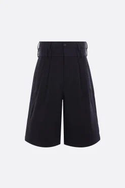 Pantaloni>NAMACHEKO pantalone corto in drill con doppia vita Blu