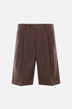 Pantaloni>AURALEE pantalone corto in gabardine Marrone