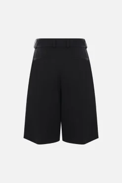 Pantaloni>JIL SANDER pantalone corto in gabardine con cintura Nero