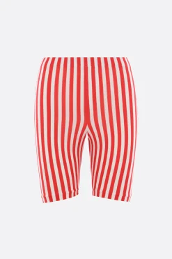 Pantaloni>DURAN LANTINK pantalone corto in jersey stretch a righe Rosso
