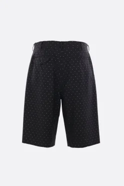 Pantaloni>COMME DES GARÇONS HOMME PLUS pantalone corto in lana a pois Nero