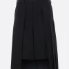 Pantaloni>COMME DES GARÇONS HOMME PLUS pantalone corto in lana plissé Nero