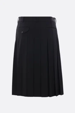 Pantaloni>COMME DES GARÇONS HOMME PLUS pantalone corto in lana plissé Nero