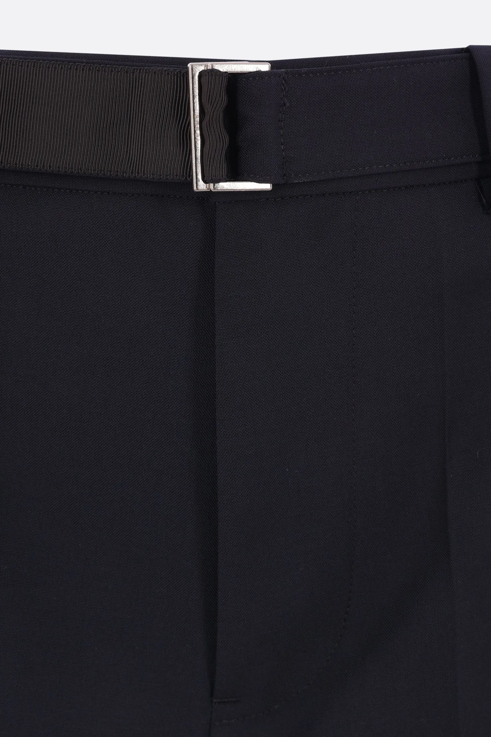 Pantaloni>SACAI pantalone corto in misto lana e denim con cintura Blu