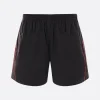 Pantaloni>BALENCIAGA pantalone corto in nylon ricamo logo Nero
