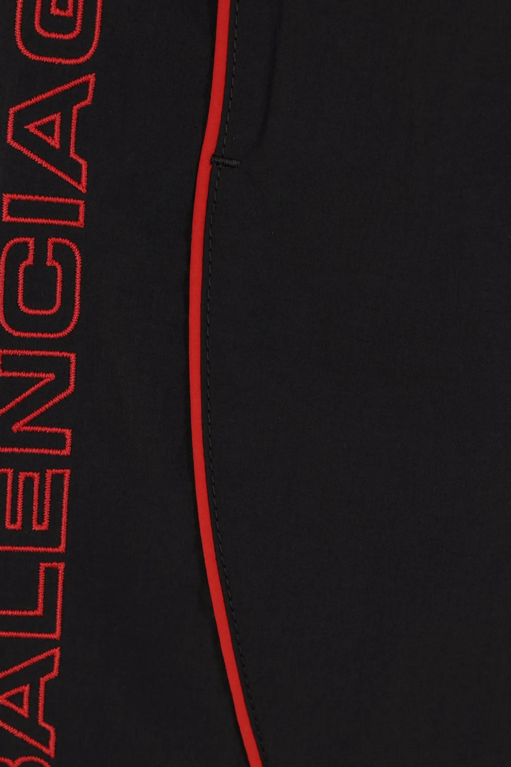 Pantaloni>BALENCIAGA pantalone corto in nylon ricamo logo Nero