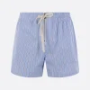 Pantaloni>PLAN C pantalone corto in popeline a righe Blu