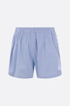 Pantaloni>PLAN C pantalone corto in popeline a righe Blu