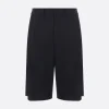 Pantaloni>MM6 pantalone corto in tela e jersey Nero