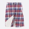 Pantaloni>COMME DES GARÇONS SHIRT pantalone corto in twill stampa check Rosso