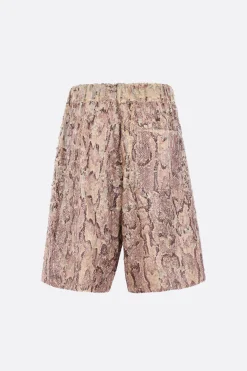 Pantaloni>DRIES VAN NOTEN pantalone corto Pomy in cotone con paillettes Viola