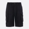 Pantaloni>Y-3 pantalone corto Rayon in twill Nero