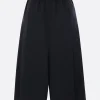 Pantaloni>COMME DES GARÇONS COMME des GARÇONS pantalone crop in lana leggera plissé Nero