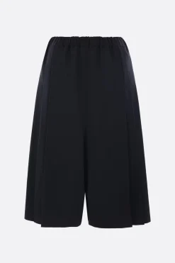 Pantaloni>COMME DES GARÇONS COMME des GARÇONS pantalone crop in lana leggera plissé Nero