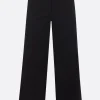 Pantaloni>BLACK COMME des GARÇONS pantalone cropped a gamba dritta in drill Nero
