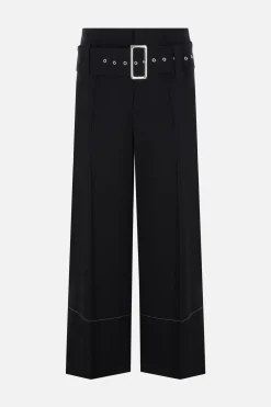Pantaloni>10 CORSO COMO pantalone cropped a gamba larga in jersey Nero