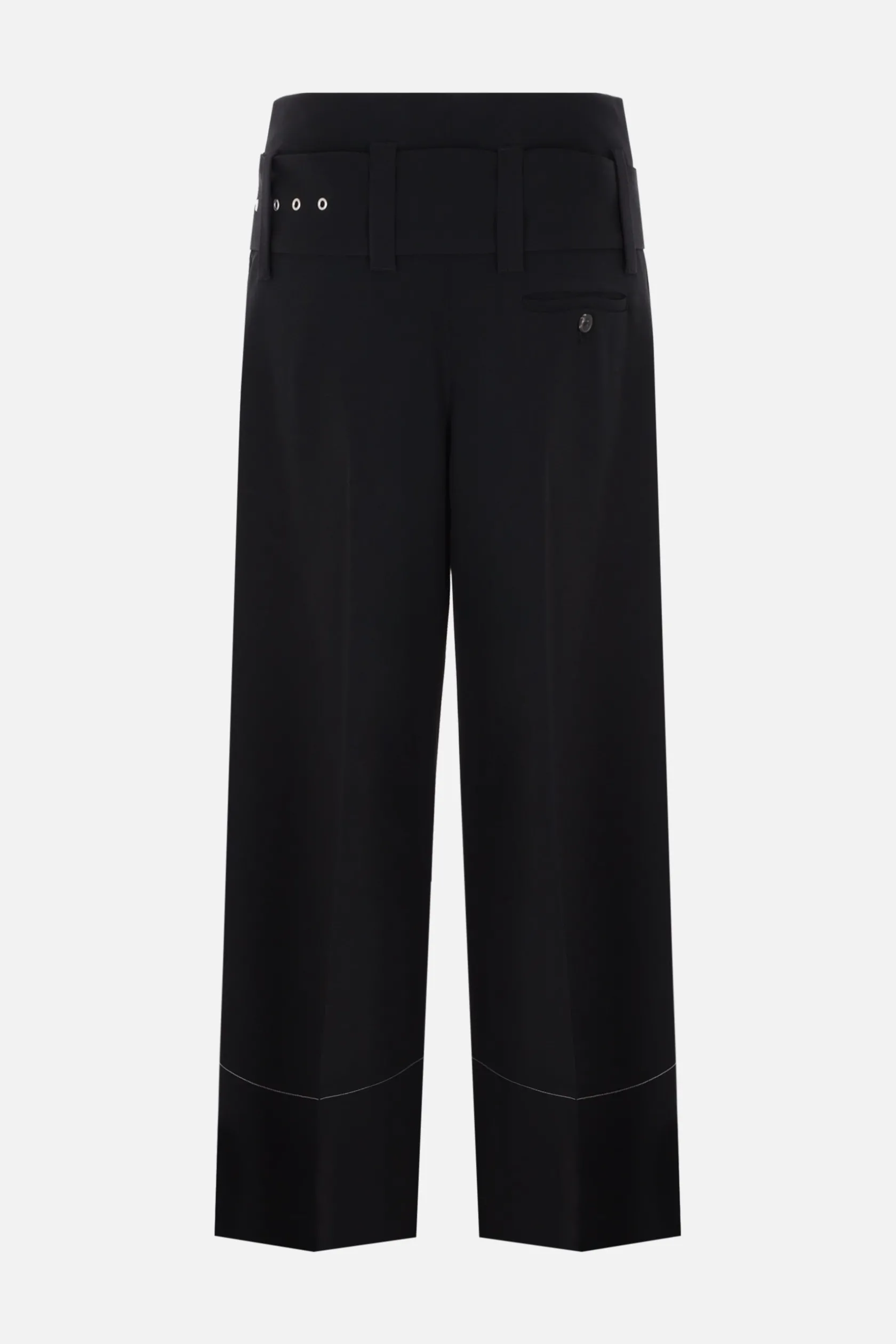 Pantaloni>10 CORSO COMO pantalone cropped a gamba larga in jersey Nero